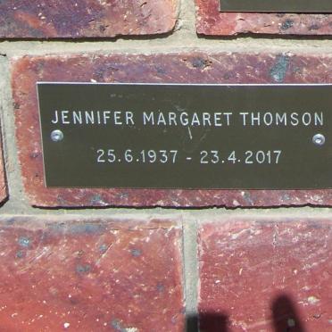 THOMSON Jennifer Margaret 1937-2017