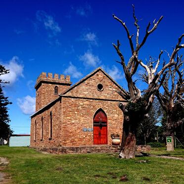 Western Cape, GEORGE, Pacaltsdorp, The Great Stone Church, historic cemetery and memorial plaques