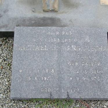 ? Michael J. 1898-1978 &amp; Margaretha CALITZ 1906-1975