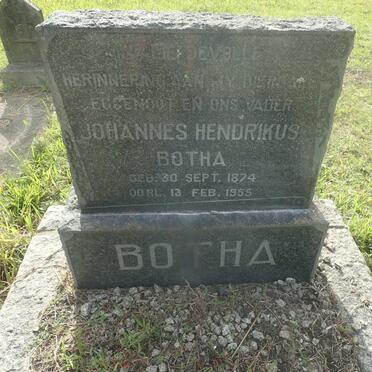 BOTHA Johannes Hendrikus 1874-1955