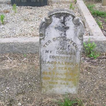 BERG Magdalena C., v.d. 1848-1935