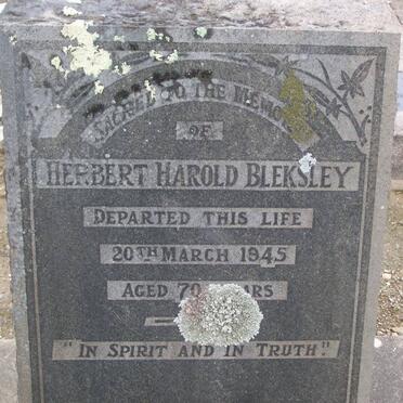 BLEKSLEY Herbert Harold -1945