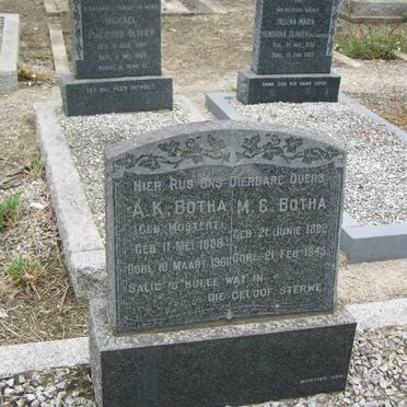 BOTHA M.C. 1882-1945 &amp; A.K. MOSTERT 1988-1961