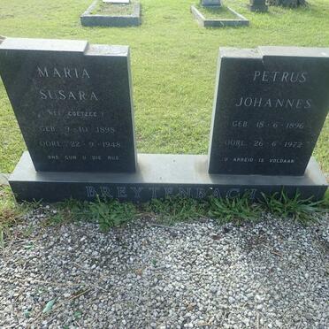 BREYTENBACH Petrus Johannes 1896-1952 &amp; Maria Susara 1898-1948
