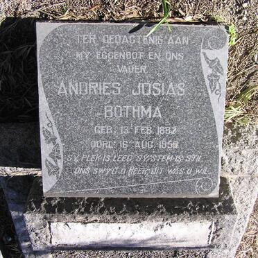 BOTHMA Andries Josias 1887-1958