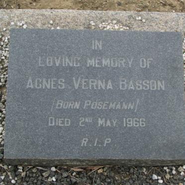 BASSON Agnes Verna nee POSEMANN -1966