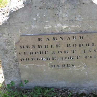 BARNARD Hendrek Rodolf 1888-1935