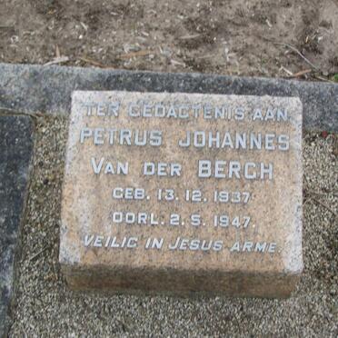 BERGH Petrus Johannes, van der 1937-1947