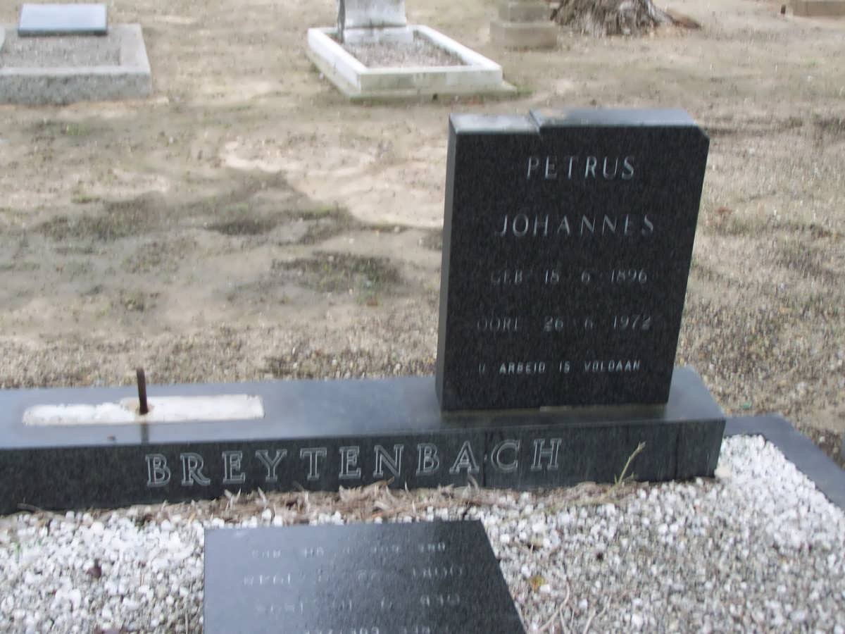 BREYTENBACH Petrus Johannes 1896-1972