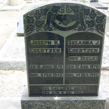 COERTZEN Joseph K. 1874-1943 &amp; Susanna J. ZEELIE 1878-1942