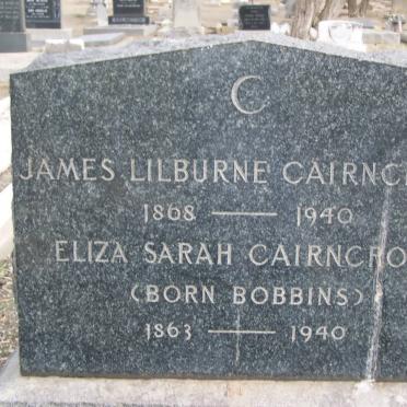 CAIRNCROSS James Lilburne 1868-1940 &amp; Eliza Sarah BOBBINS 1863-1940