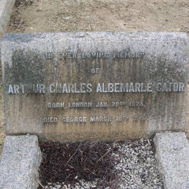 CATOR Arthur Charles Albemarle 1873-1947