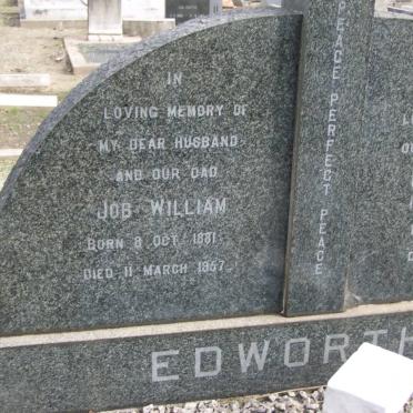 EDWORTHY Job William 1881-1957 &amp; Eliza Mary KWANKIS 1883-1962