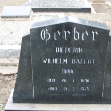 GERBER Diederik Wilhelm Ballot 1898-1975