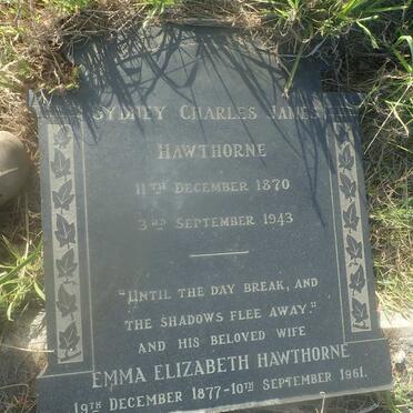 HAWTHORNE Sydney Charles James 1870-1943 &amp; Emma Elizabeth 1877-1961