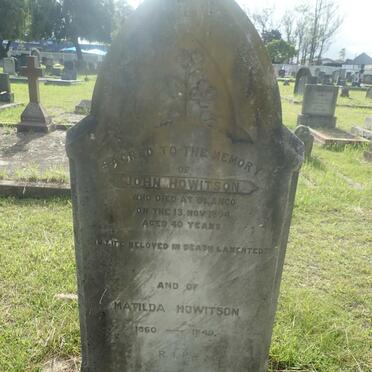 HOWITSON John -1894 &amp; Matilda 1860-1940