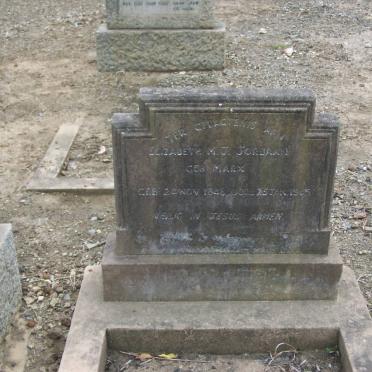 JORDAAN Elizabeth M.J. nee MARX 1848-1945