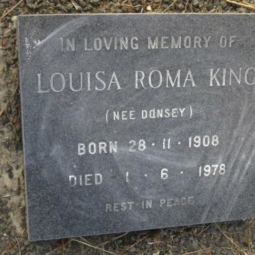 KING Louisa Roma nee DONSEY 1908-1978