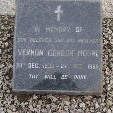 MOORE Vernon Gordon 1930-1960