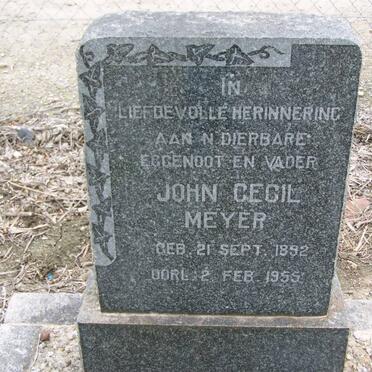 MEYER John Cecil 1892-1955