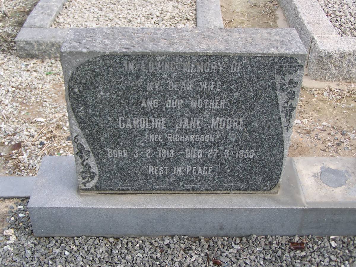 MOORE Caroline Jane nee RICHARDSON 1913-1958