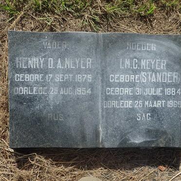 MEYER Henry O.A. 1875-1954 &amp; I.M.C. STANDER 1884-1969