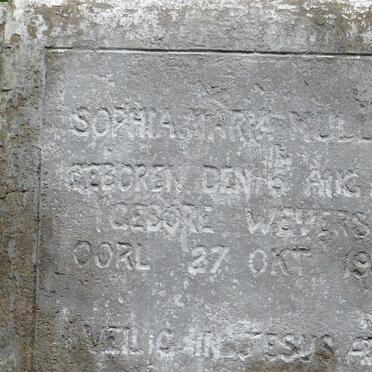 MULLER Sophia Maria nee WEVERS 1887-1942