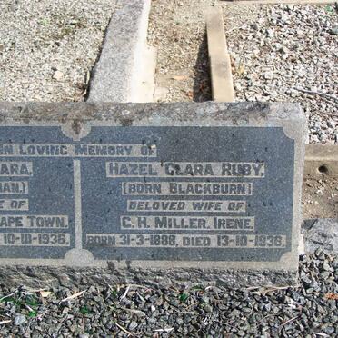 MILLER Hazel Clara Ruby nee BLACKBURN 1888-1936