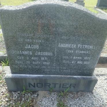 NORTIER Jacob Johannes Jacobus 1871-1952 &amp; Andriesa Petronella STANDER 1879-1968