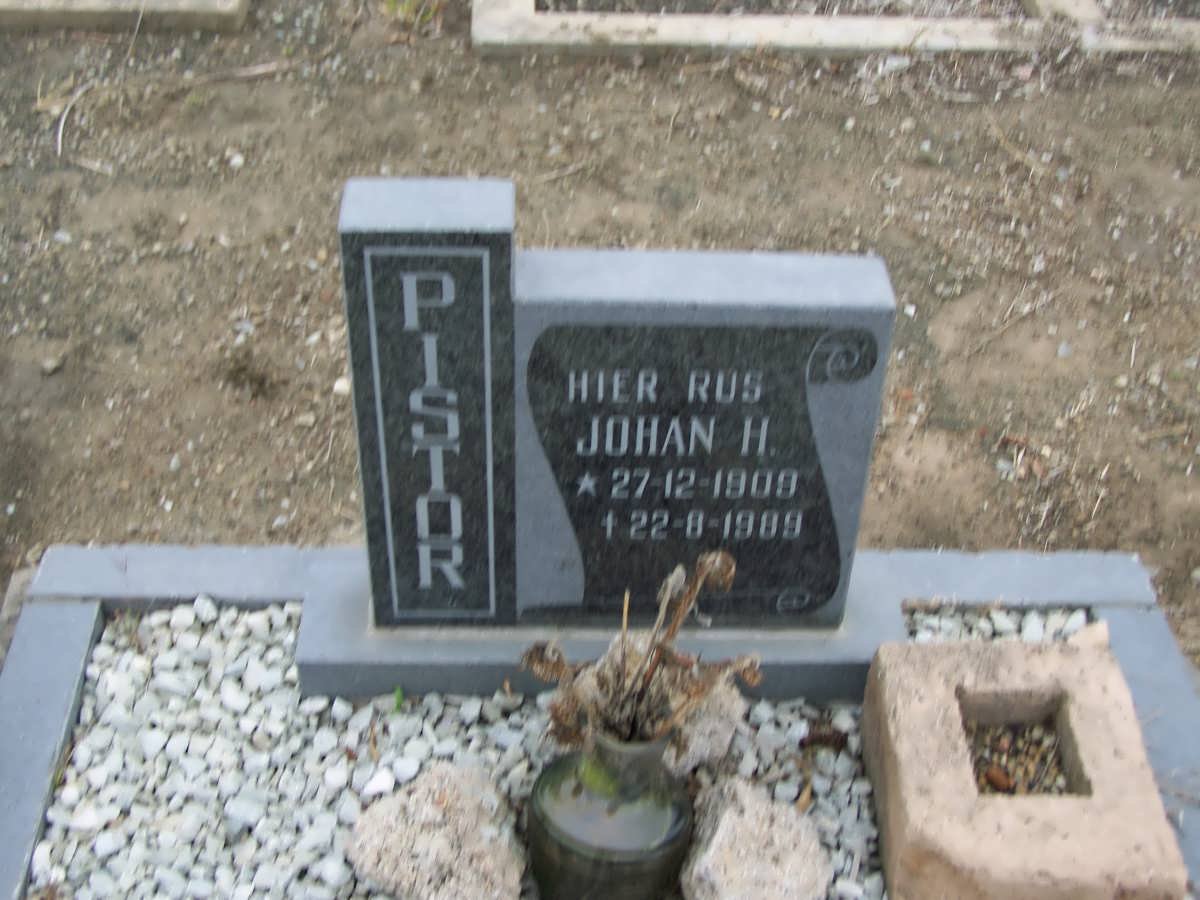 PISTOR Johan H. 1909-1989