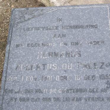 PREEZ Hermanus Albertus, du 1901-1953