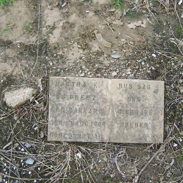 PREEZ Martha E., du nee BARNARD 1909-195?