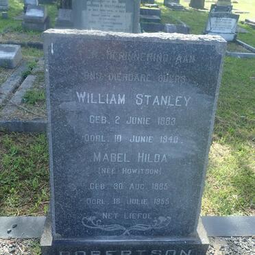 ROBERTSON William Stanley 1883-1940 &amp; Mabel Hilda HOWITSON 1885-1955