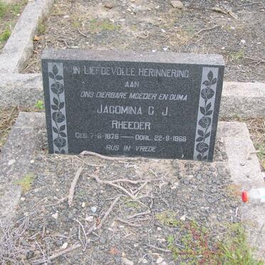 RHEEDER Jacomina G.J. 1876-1966