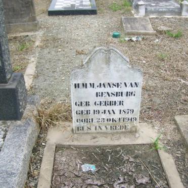 RENSBURG H.M.M., Janse van nee GERBER 1879-1949