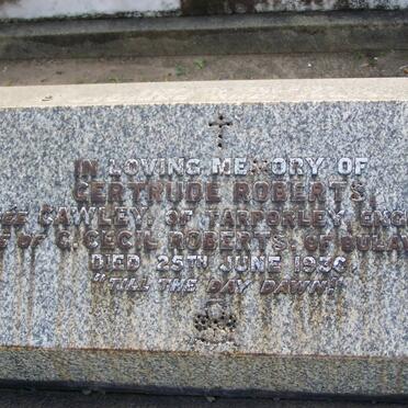 ROBERTS Gertrude nee CAWLEY -1936