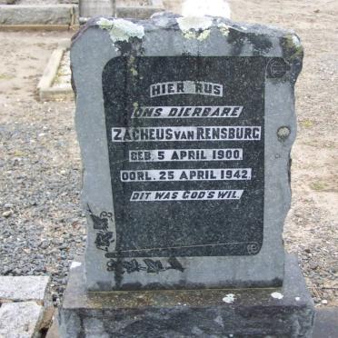 RENSBURG Zacheus, van 1900-1942
