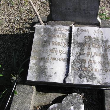 ROOYEN G.H., van 1857-1950 &amp; Helen E. DU PREEZ 1884-1923 
