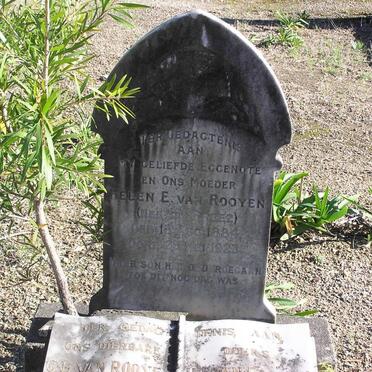 ROOYEN G.H., van 1857-1950 &amp; Helen E. DU PREEZ 1884-1923 _2