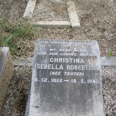 ROBERTSON Christina Isebella nee TRUTER 1866-1940