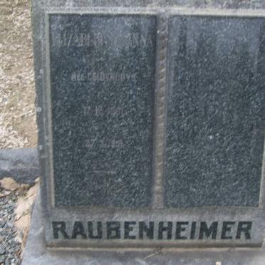 RAUBENHEIMER Elizabeth Johanna nee GELDENHUYS 1881-19?