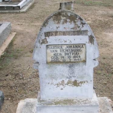RENSBURG Martha Johanna, van nee BOTHA 1864-1948