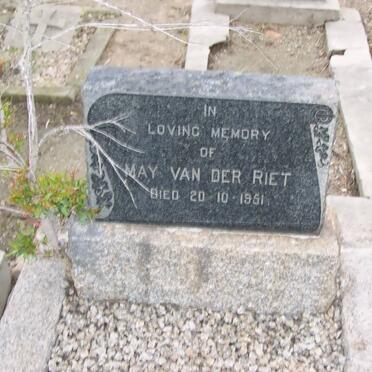RIET May, van der -1951