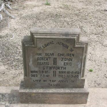 STOPFORTH Robert Pearis 1935-1941 :: STOPFORTH John Eric 1940-1940
