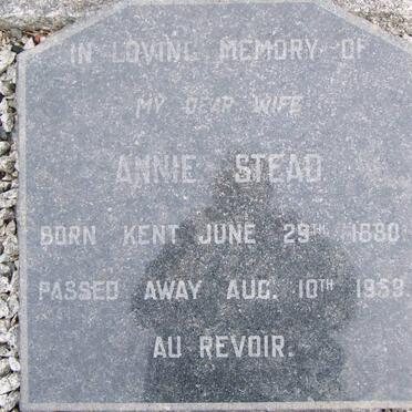 STEAD Annie nee KENT 1880-1959