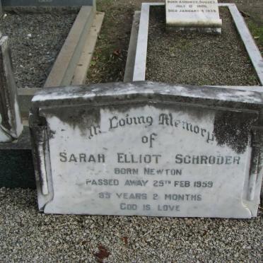 SCHRODER Sarah Elliot nee NEWTON -1959