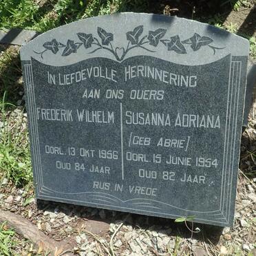 STANDER Frederik Wilhelm -1956 &amp; Susanna Adriana ABRIE -1954