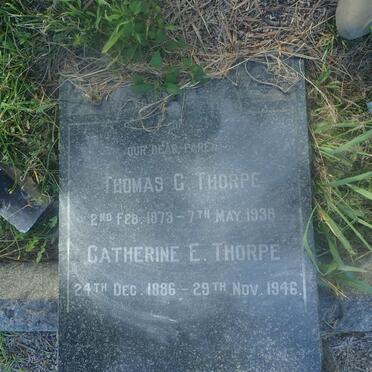 THORPE Thomas G. 1873-1938 &amp; Catherine E. 1886-1946