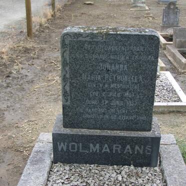 WOLMARANS Johanna Maria Petronella nee VAN DER WESTHUIZEN 1897-1957