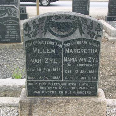 ZYL Willem, van 1872-1952 &amp; Margretha Maria LOUWRENS 1884-1949